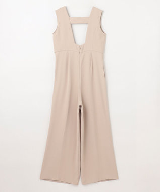 GRACE CONTINENTAL ビジュー釦サロペット ベージュ