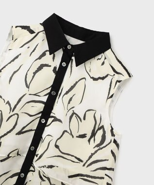 GRACE CONTINENTAL プリントレイヤードノースリーブ キナリ