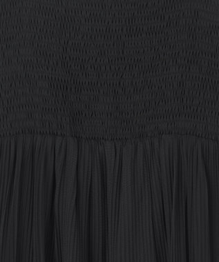 GRACE CONTINENTAL プリーツコンビベアワンピース ブラック