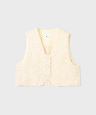 GRACE CONTINENTAL ツイードショートジレジャケット ベージュ