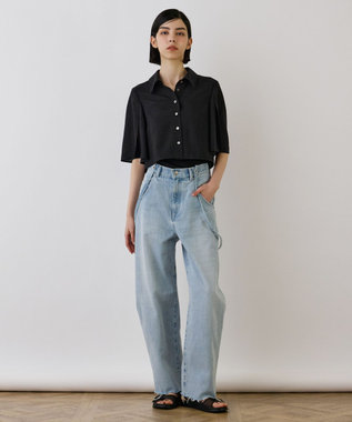 GRACE CONTINENTAL フレアスリーブシャツ ブラック