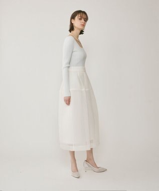 GRACE CONTINENTAL ハイゲージラメニットトップ ホワイト