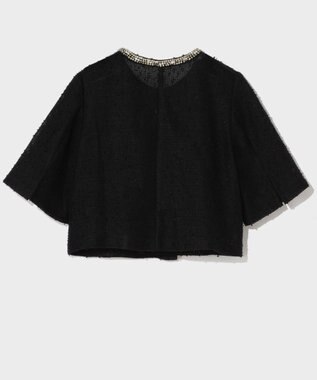 GRACE CONTINENTAL メッシュツイードジャケット ブラック