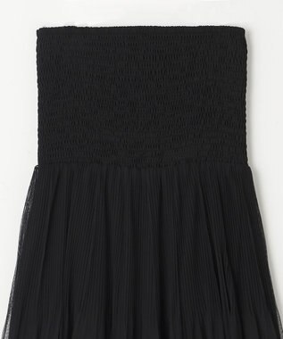 GRACE CONTINENTAL プリーツコンビベアワンピース ブラック