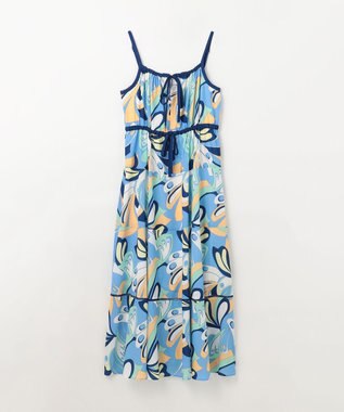 GRACE CONTINENTAL キカバードプリントワンピース ブルー