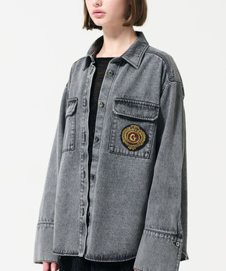 GRACE CONTINENTAL ザリ刺繍Gクラウンブローチ ブラック