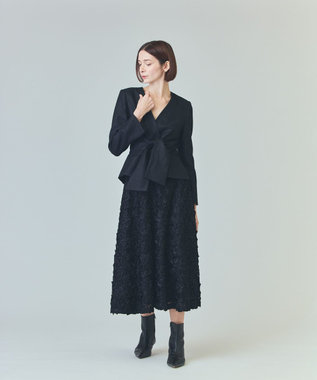 GRACE CONTINENTAL テープ刺繍レーススカート ブラック