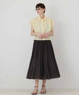 GRACE CONTINENTAL シアードルマントップ イエロー