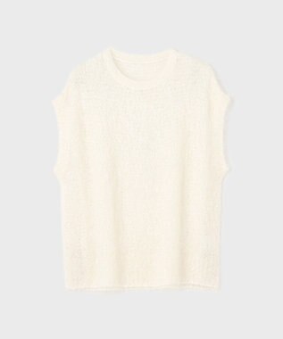 GRACE CONTINENTAL フィルムヤーンニットベスト ホワイト