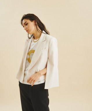 GRACE CONTINENTAL ミリタリーショートジャケット ベージュ