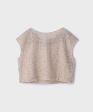 GRACE CONTINENTAL バックフレアチュールトップ ベージュ