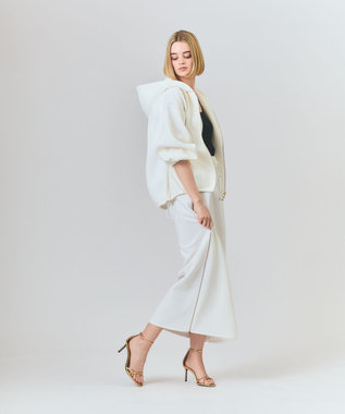 GRACE CONTINENTAL エンブレムフーディ ホワイト