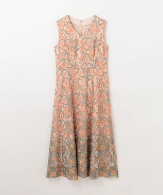 GRACE CONTINENTAL サラサオーナメントドレス オレンジ