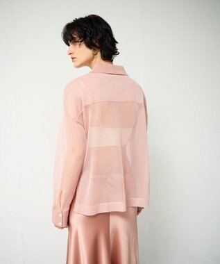 GRACE CONTINENTAL ニットシアーシャツ ピンク