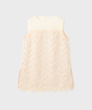 GRACE CONTINENTAL シアーフリンジノースリーブ キナリ