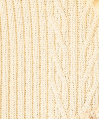 GRACE CONTINENTAL ミックスフリルニットトップ キナリ