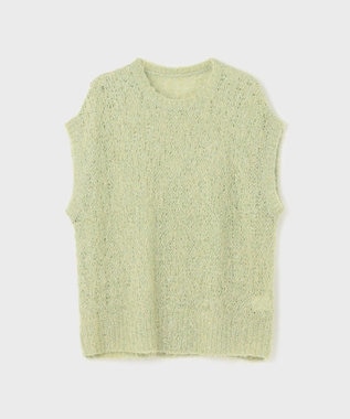 GRACE CONTINENTAL フィルムヤーンニットベスト ライトグリーン
