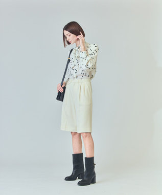 GRACE CONTINENTAL ウールツイルハーフパンツ キナリ