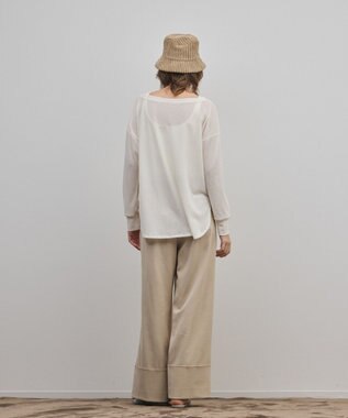 GRACE CONTINENTAL ロールアップワイドパンツ ベージュ