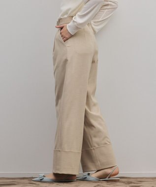 GRACE CONTINENTAL ロールアップワイドパンツ ベージュ