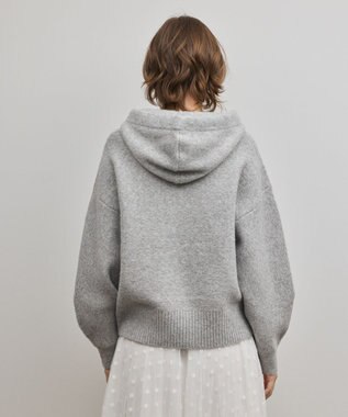 GRACE CONTINENTAL ガーターニットパーカー グレー