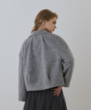 GRACE CONTINENTAL アルパカシャギージャケット グレー