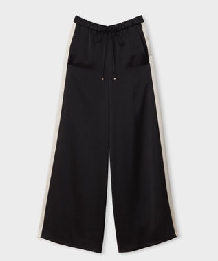 GRACE CONTINENTAL サテンラインイージーパンツ ブラック