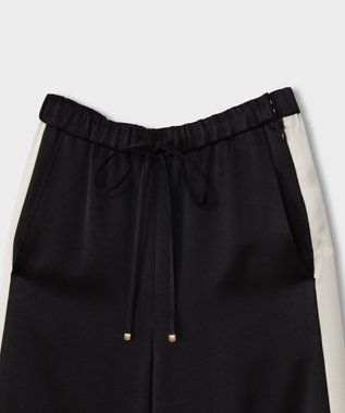 GRACE CONTINENTAL サテンラインイージーパンツ ブラック