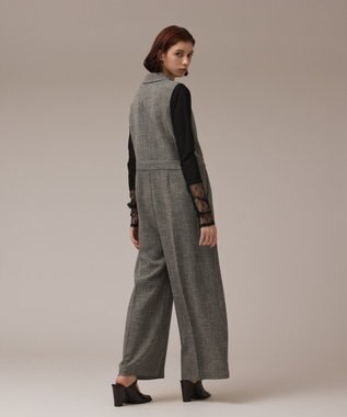 GRACE CONTINENTAL ツイードテーラーサロペット グレー