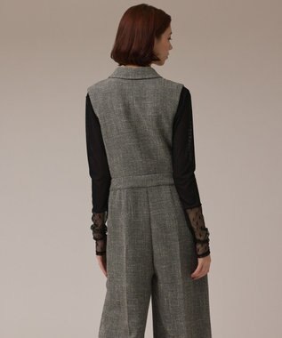 GRACE CONTINENTAL ツイードテーラーサロペット グレー