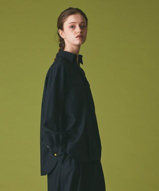 GRACE CONTINENTAL ウールミリタリーシャツ ブラック