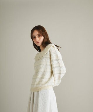 ツイーディー衿ニットトップ / GRACE CONTINENTAL | GRACE CONTINENTAL  