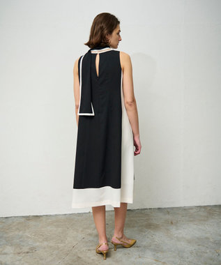GRACE CONTINENTAL バイカラーフレームドレス ブラック