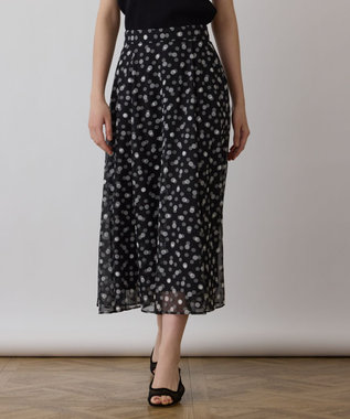 GRACE CONTINENTAL ドットオパールスカート ブラック