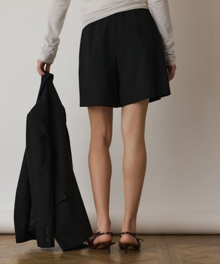 GRACE CONTINENTAL リネンライクショートパンツ ブラック
