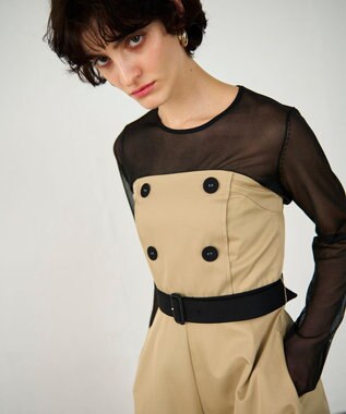 GRACE CONTINENTAL トレンチジャンパースカート ベージュ