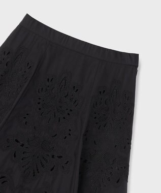 GRACE CONTINENTAL 刺繍スカラップスカート ブラック