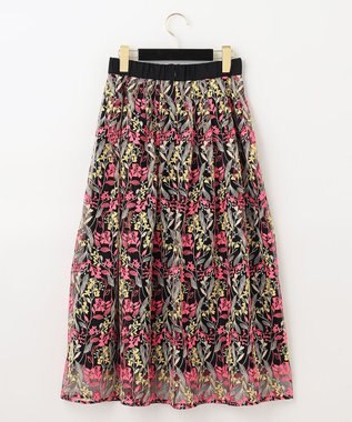 新品未使用　グレースコンチネンタル リーフフラワー　刺繍　スカート セール】リーフフラワー刺繍スカート（スカート）｜GRACE