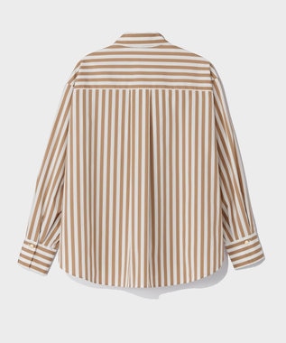GRACE CONTINENTAL タフタストライプブラウス ベージュ