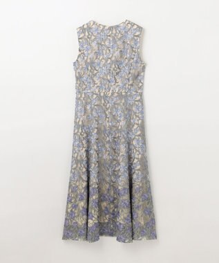 GRACE CONTINENTAL サラサオーナメントドレス ブルー