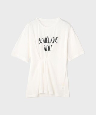 GRACE CONTINENTAL タックロゴTシャツ ホワイト