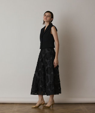 GRACE CONTINENTAL トリアセジャージジレ ブラック