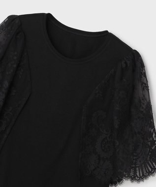 GRACE CONTINENTAL レースフレアカットトップ ブラック