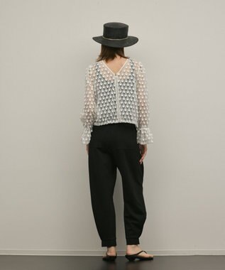 GRACE CONTINENTAL ポンチイージーパンツ ブラック