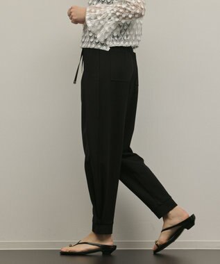 GRACE CONTINENTAL ポンチイージーパンツ ブラック