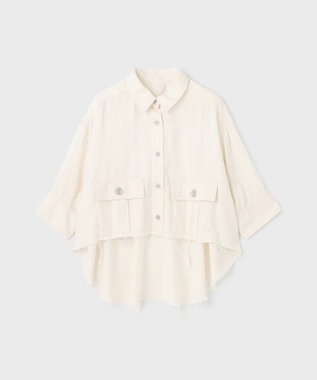 GRACE CONTINENTAL ハーフスリーブルーズシャツ キナリ