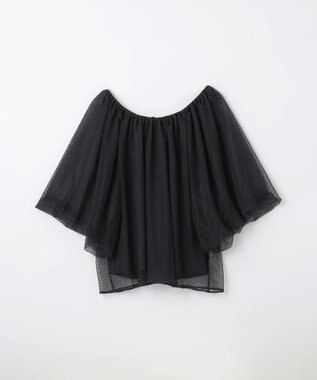 GRACE CONTINENTAL レイヤードチュールトップ ブラック