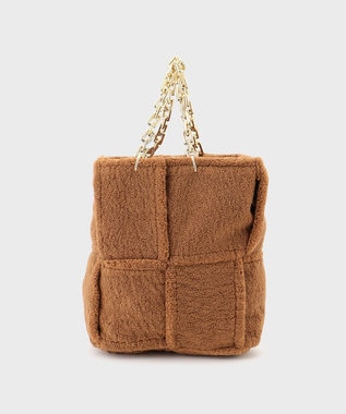 GRACE CONTINENTAL LA フェイクボアバッグ キャメル