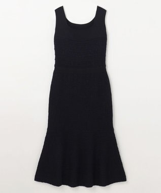 GRACE CONTINENTAL ツイードマーメイドニットワンピース ブラック