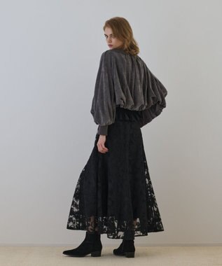 GRACE CONTINENTAL エンブロイダリーフレアスカート